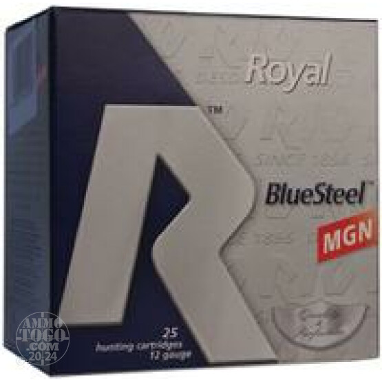 250rds - 12 Ga. Rio Royal BlueSteel 3" 1 3/8oz #4 Steel Shot Ammo